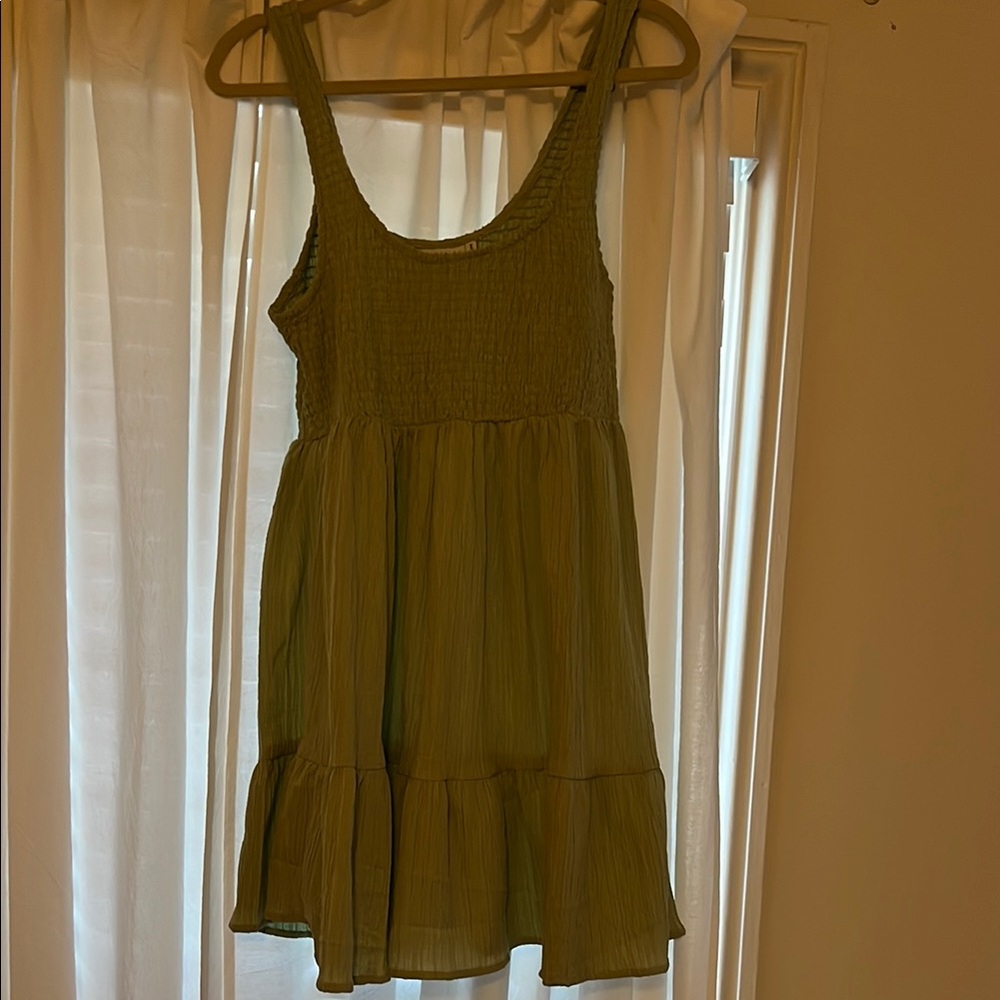 Chic Olive Green Sleeveless Dress
